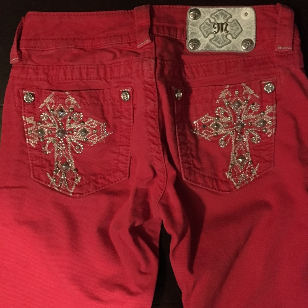 Red Miss Me Skinny Jeans Size 25